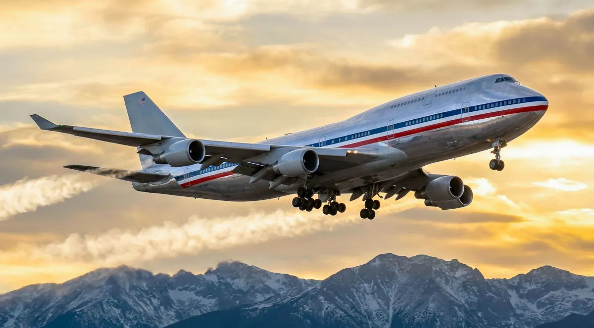 Commercial airplane in flight representing reliable transportation and passenger travel experience