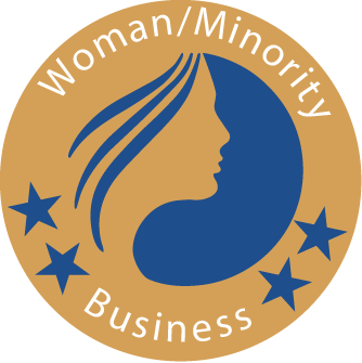 Woman Face Minority Owned Logo